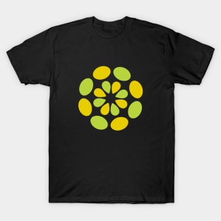 Lime and Yellow color flower pattern T-Shirt